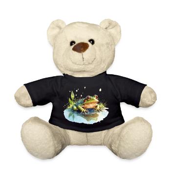 Green grass frogs make a loud concert - Teddy Bear - black - Front