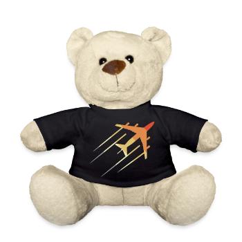 Dessin d’avion vintage - Nounours - noir - Devant