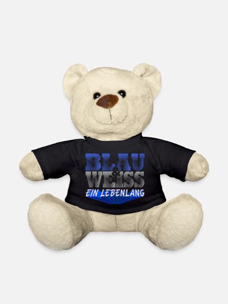 Blau Weiss ein Leben Lang - Teddy - Schwarz