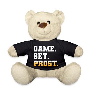 Game Set Match Prost Tennis Paddle Bier - Teddy - Schwarz - Vorne