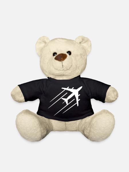 Airplane - Teddy Bear - black