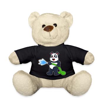 Panda Firefighter Fire Hose Fire Hose Fire Brigade - Teddy Bear - black - Front