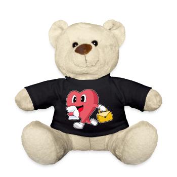 Herz Sekretärin Handtasche Büro - Teddy - Schwarz - Vorne