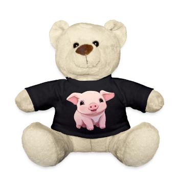 Baby Schwein - Teddy - Schwarz - Vorne