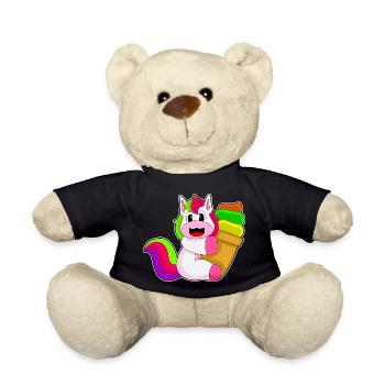 Einhorn Waffeleis - Teddy - Schwarz - Vorne