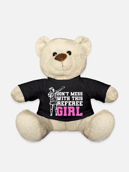 Fußball Schiedsrichterin - Teddy - Schwarz