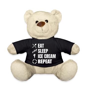 Manger de la crème glacée Sleep Répéter - Nounours - noir - Devant