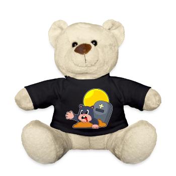 Mole Halloween Gravestone - Teddy Bear - black - Front