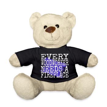 funny woodworking daddesign - Teddy - Schwarz - Vorne