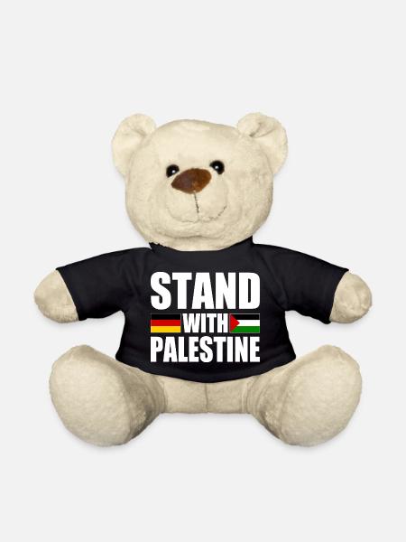 Stand with palestine - Teddy Bear - black