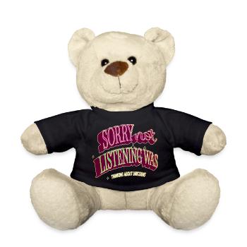 Dragon Hug Unicorn Unicorn Love Funny Quote - Teddy Bear - black - Front