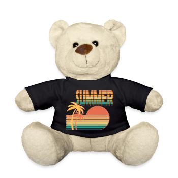 Retro Sunset Summer Vibe Design - Teddy Bear - black - Front