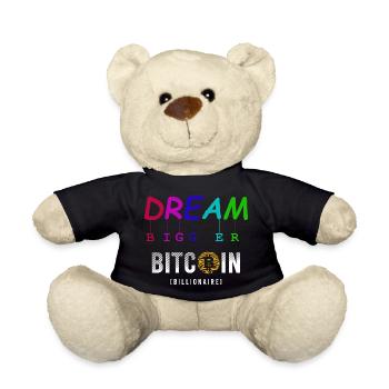 Dream Bigger Bitcoin - Teddy Bear - black - Front