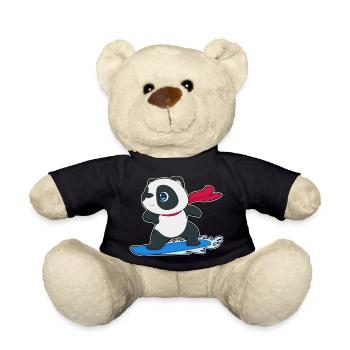 Panda Snowboarder Snowboard - Nounours - noir - Devant