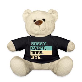 Dogs Lover Vintage Sorry Can't Dogs Bye - Nounours - noir - Devant