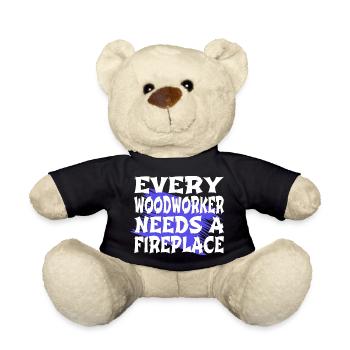 Carpenter Work Tshirts Logging - Teddy Bear - black - Front