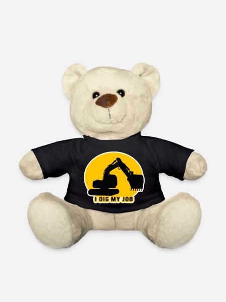 Citation fun conducteur pelleteuse - Nounours - noir