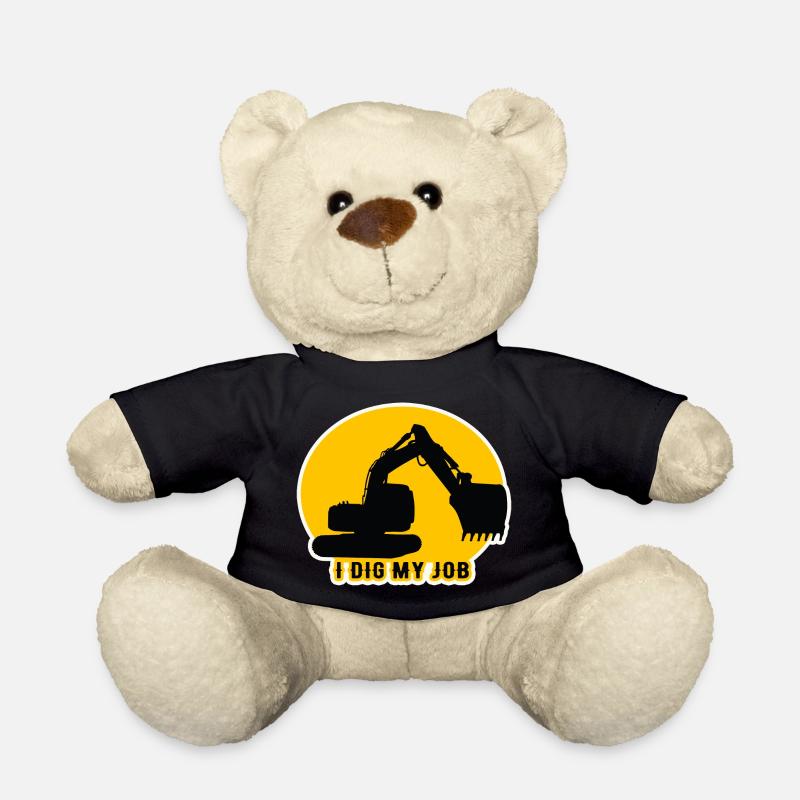 Citation fun conducteur pelleteuse - Nounours - noir