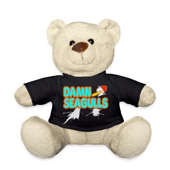 Damn Seagulls Funny Sailor Captain Saying - Teddy Bear - black - Front