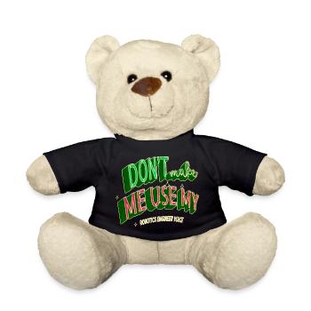 Beach Sayings Christmas Dinosaur Fan Humor Baby - Teddy Bear - black - Front
