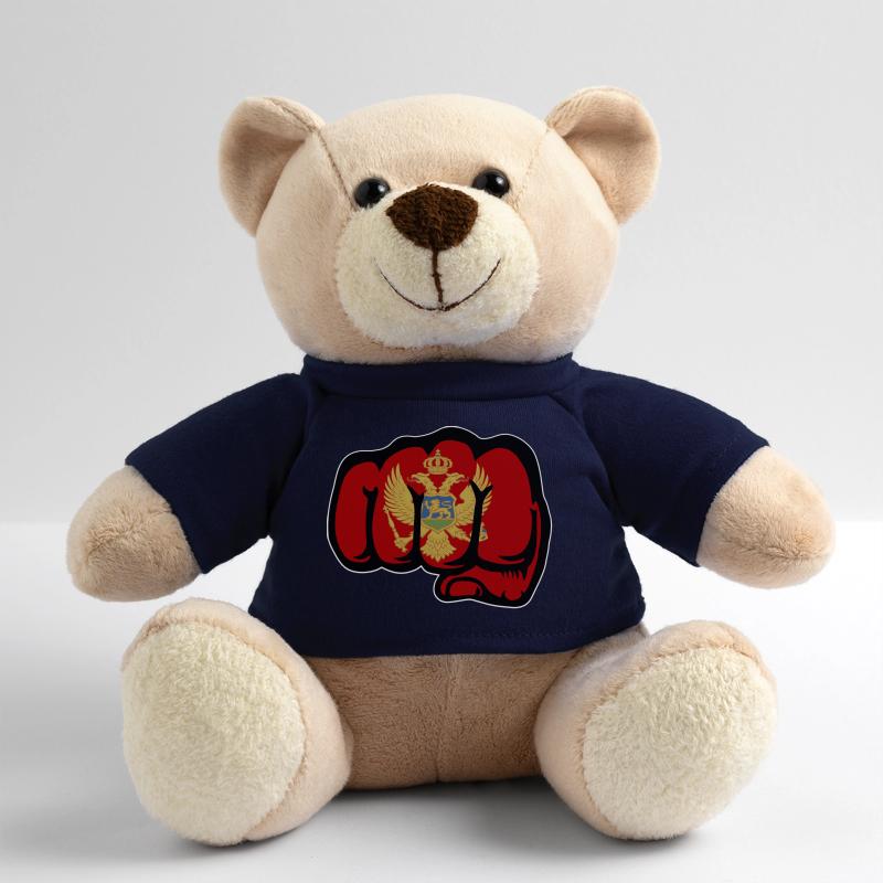 Poing du drapeau du Monténégro Nounours