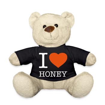 J’AIME LE MIEL - Nounours - noir - Devant