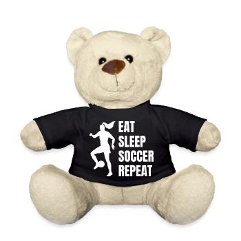 Fußballmannschaft Fußballdesign Fußballspieler - Teddy - Schwarz - Vorne