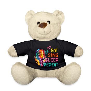 Musik Singen "Eat Sing Sleep Repeat" Gesang Mikro - Teddy - Schwarz - Vorne