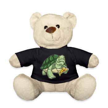 Turtle Pizza - Teddy Bear - black - Front