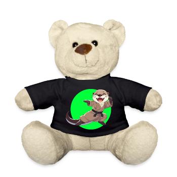 LocoAnimalSquad Kung Fu Otter - Teddy Bear - black - Front
