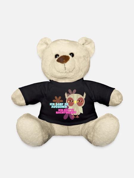 Pflegekraft Nachtdienst, Nachteule - Teddy - Schwarz