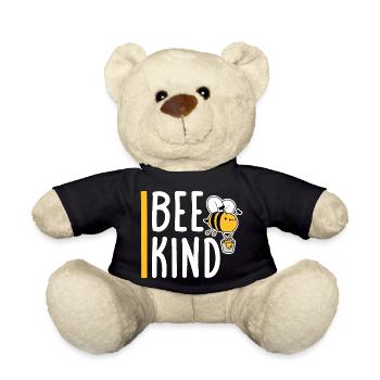 Be Kind Cute Honey Kindness Bee Love Inspirational - Teddy Bear - black - Front