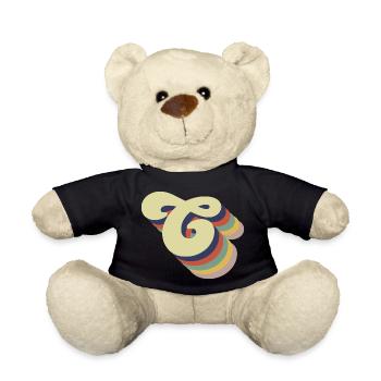 Retro-Buchstabe C - Teddy - Schwarz - Vorne