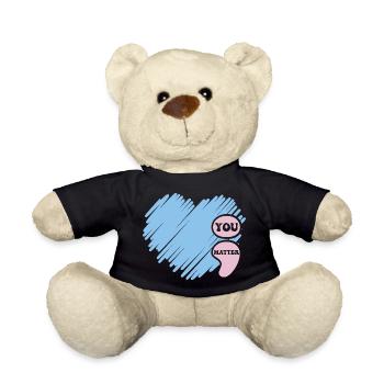 Psychische Gesundheit - Erkrankungen des menschlichen Gehirns - Teddy - Schwarz - Vorne