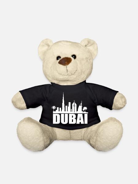 Dubai Skyline - Teddy Bear - black