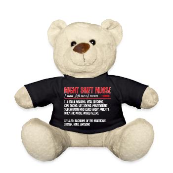 Night Shift Nurse - Teddy Bear - black - Front
