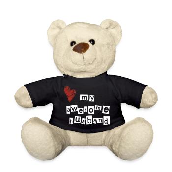 Love my awesome husband - Teddy Bear - black - Front