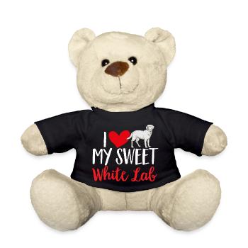 Labrador Retriever blanc Labrador Labrador blanc - Nounours - noir - Devant