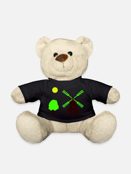 windmühle baum - Teddy - Schwarz