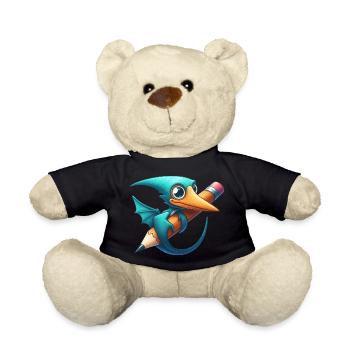 Pterodactyl Pencil Kawaii Pterosaur Dino - Teddy Bear - black - Front