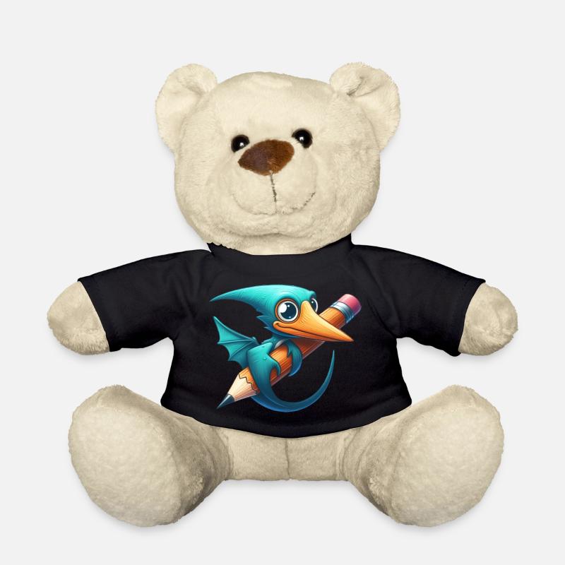 Pterodaktylus Bleistift Kawaii Flugsaurier Dino - Teddy - Schwarz