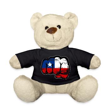 Chile flag fist used - Teddy Bear - black - Front