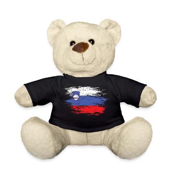 Slowenien Flagge used - Teddy - Schwarz - Vorne