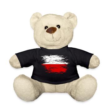 Poland flag used - Teddy Bear - black - Front
