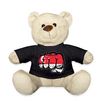 Singapur Flagge Faust Hand used - Teddy - Schwarz - Vorne