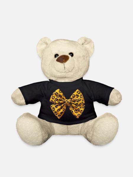T-shirt chic à nœud léopard - Nounours - noir
