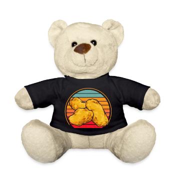 Chicken Nugget Lover Chicken Nuggets - Teddy Bear - black - Front