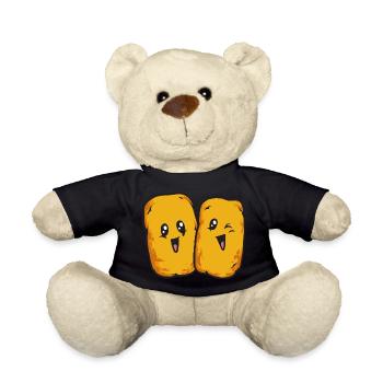 Chicken Nugget Lover Chicken Nuggets - Teddy Bear - black - Front