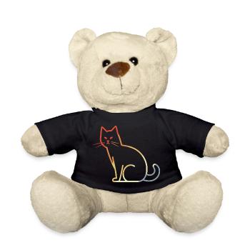 Katze Retro - Teddy - Schwarz - Vorne