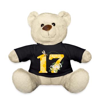 17e anniversaire abeille - Nounours - noir - Devant